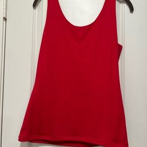 Boutique Essentials Red Tank/Shell Size Medium.  V-neck or crew